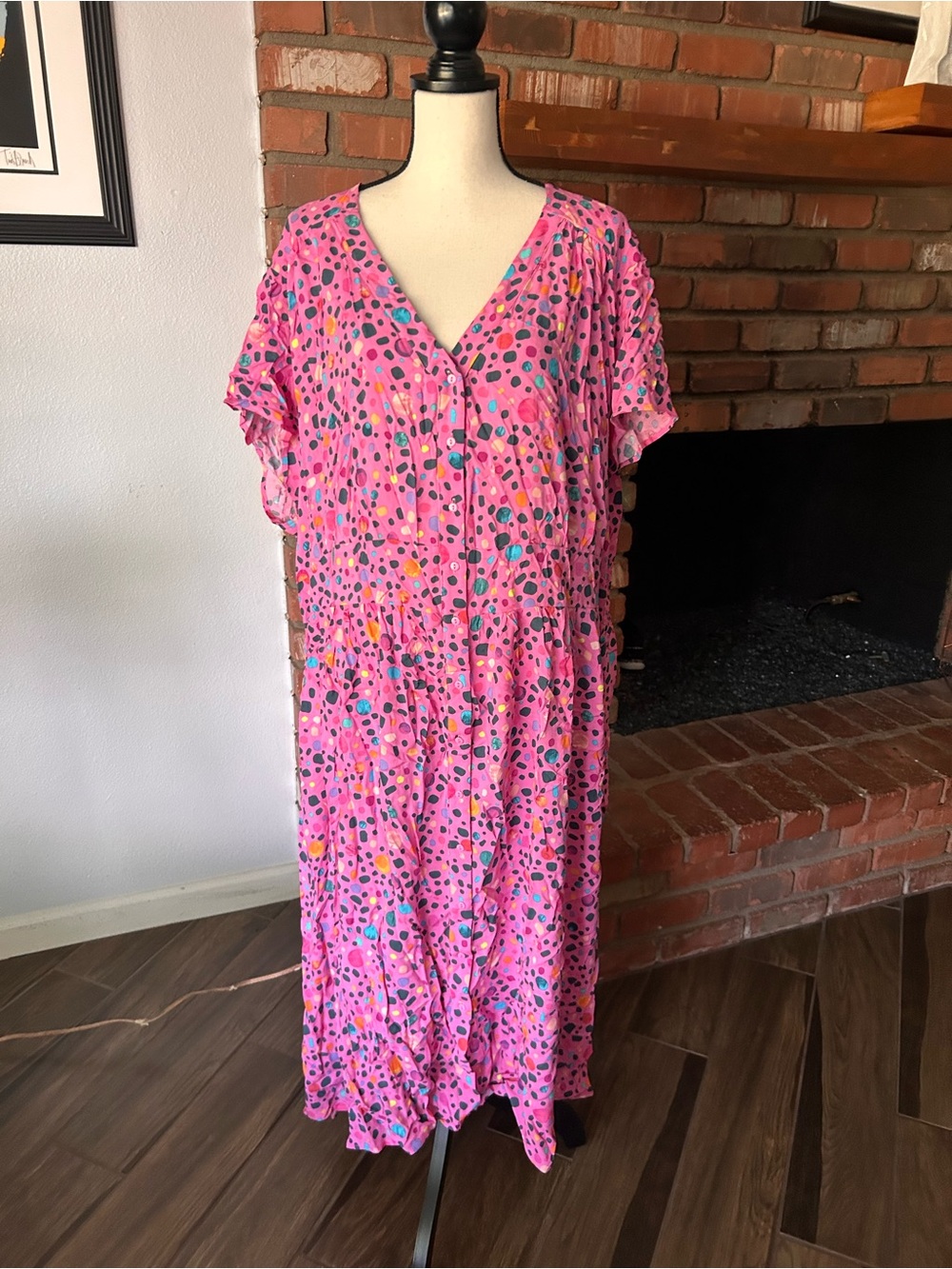 NWT Proud Poppy Cody Maxi Dress in Pink Pebbles Sz 24